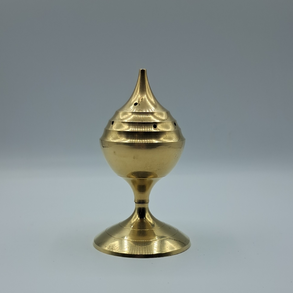 Gold Decorative Brass Incense Holder